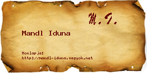 Mandl Iduna névjegykártya